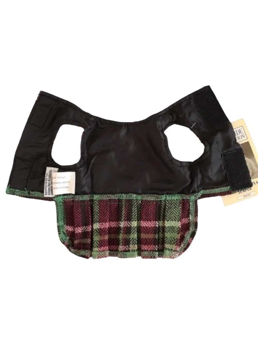 NWT East Side Collection Woven Plaid Dog Dress Size Teacup
